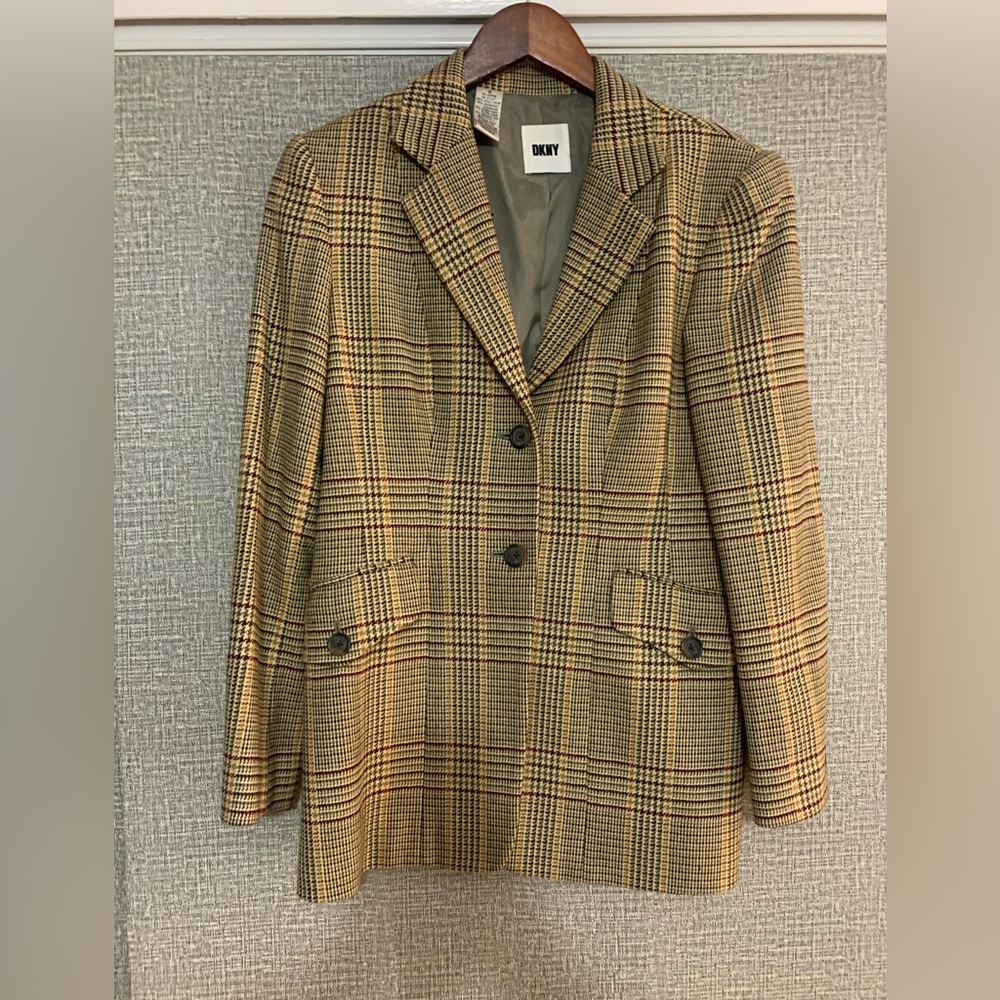 DKNY Women's plaid blazer